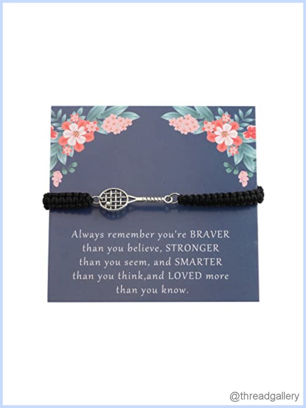Tennis Racquet Bracelet Bangle Motivational Gift for Tennis Lovers